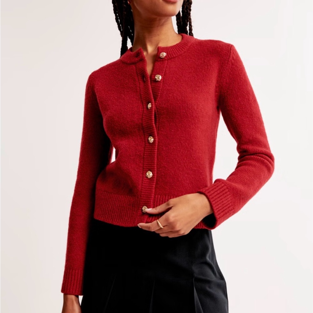 NWT Abercrombie & Fitch Red Knit Top Medium
